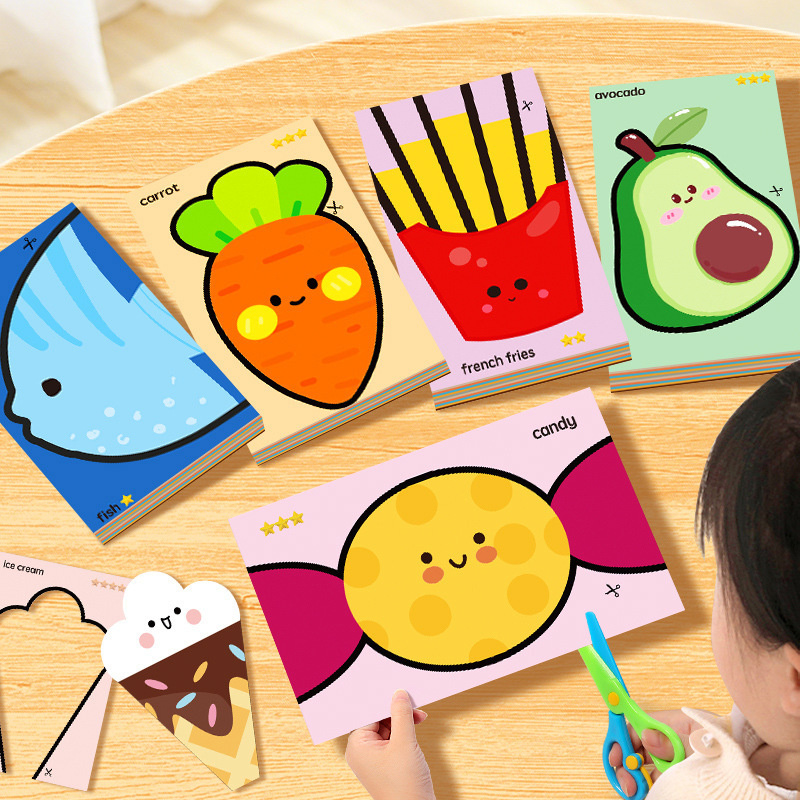Baby Food Scissors - 수제 종이 커팅 재미있는 종이접기 동물/식물/음식