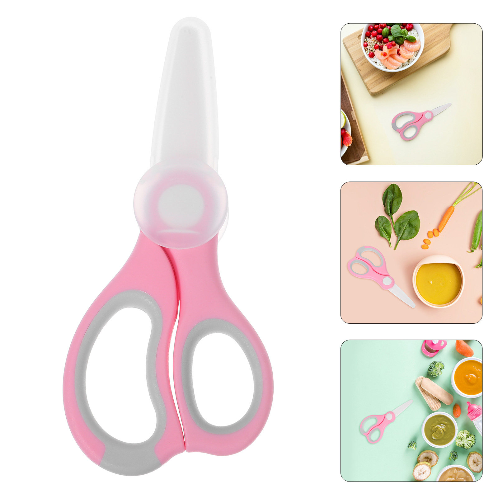 Baby Food Scissors - 휴대용 세라믹 이유식 가위 야채, 과일,