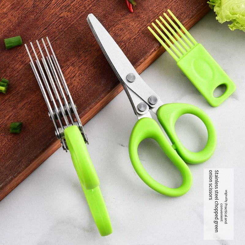 주방 가위: 스테인리스 스틸 다층 다기능 부추 가위,  - Baby Food Scissors 리뷰 및 가격